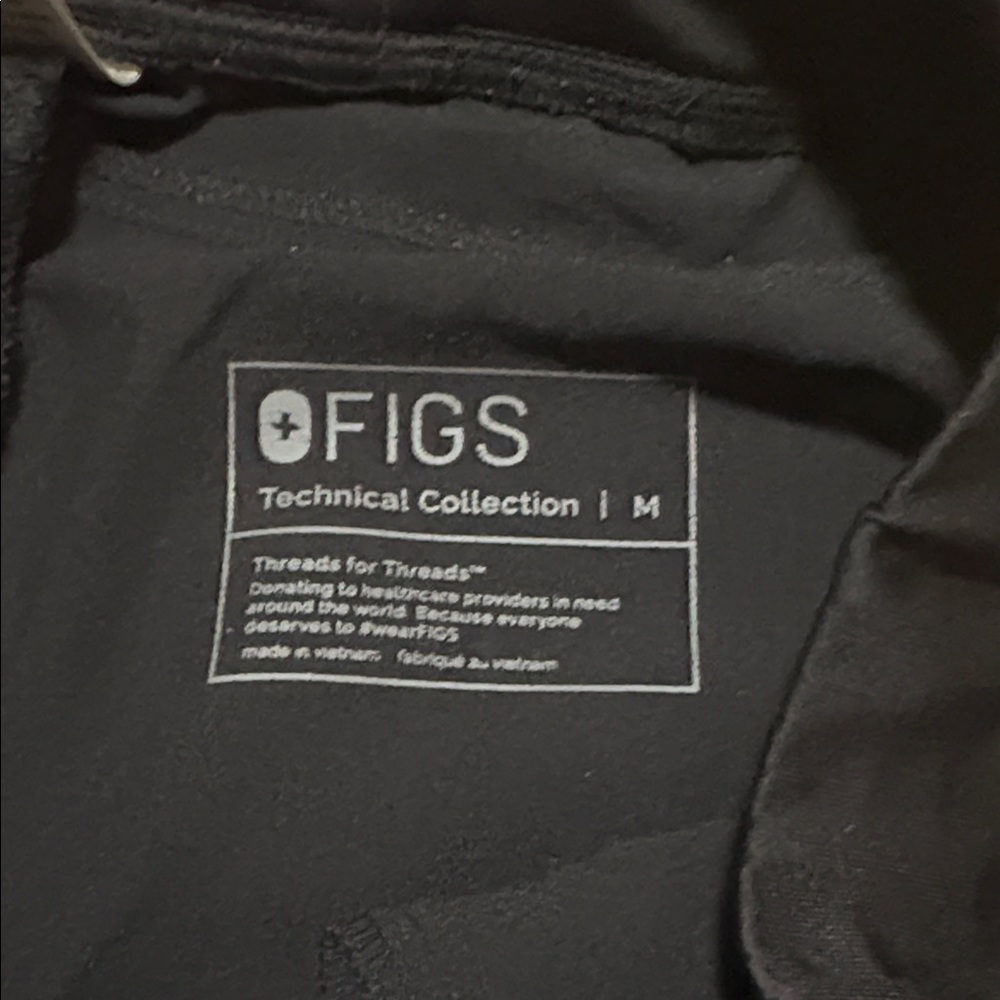 Figs Technical Collection Womans Black Scrub Pants Medium - Picture 2 of 3